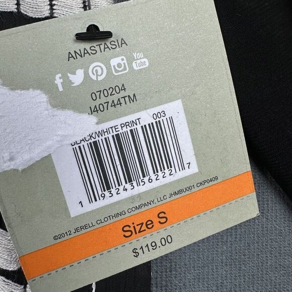 John Mark Top Women Small Black Anastasia Embroidered Aztec Geometric Blouse NEW - Picture 16 of 16